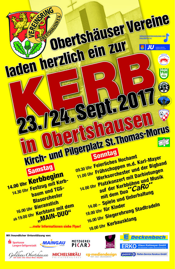 Plakat Kerb Obertshausen 2017 Lay3